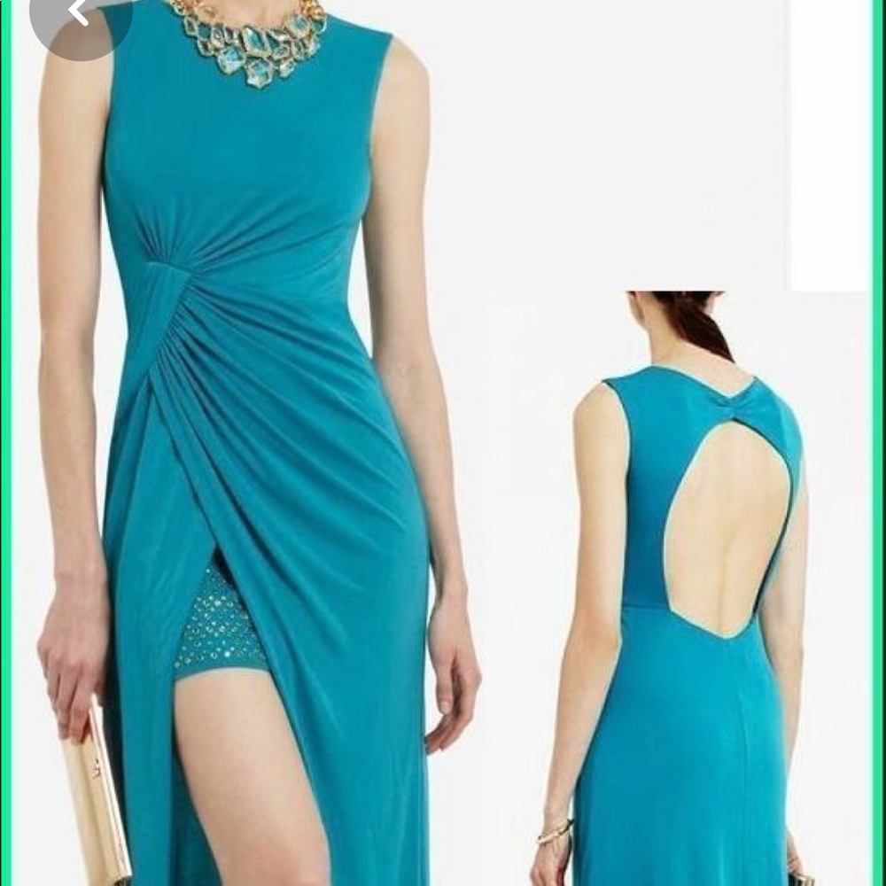 NWOT BCBG Ariel Teal Gown sz Small